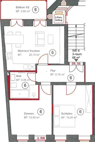 3 Zimmer Wohnung mit 69 m² in Leipzig – Bild 6