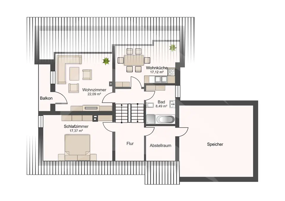 2 Zimmer Wohnung mit 70 m² in Landshut – Bild 6