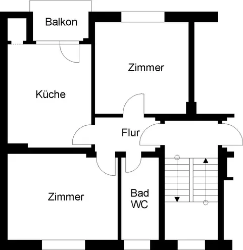 3 Zimmer Wohnung mit 59 m² in Duisburg – Bild 2