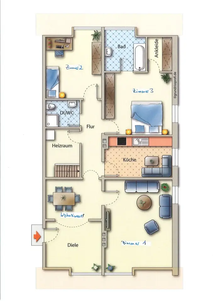 4 Zimmer Wohnung mit 105 m² in Vechta – Bild 7