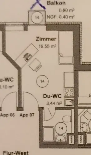 1 Zimmer Wohnung mit 21 m² in Augsburg – Bild 7