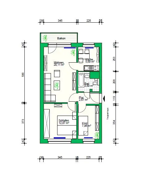 3 Zimmer Wohnung mit 56 m² in Schwerin – Bild 8