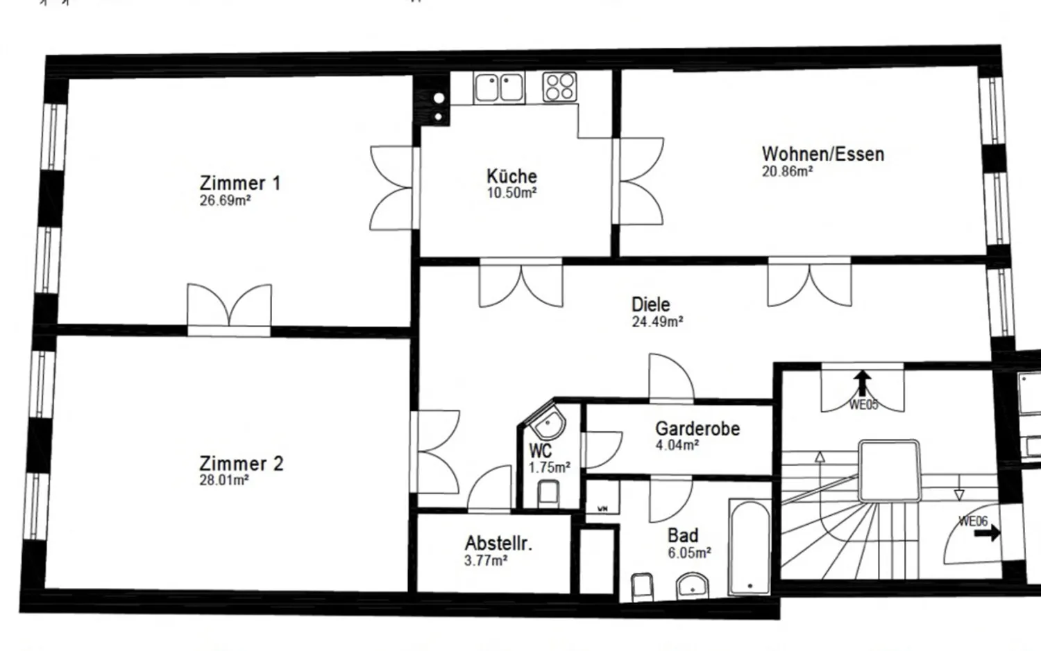 3 Zimmer Wohnung mit 126 m² in Lübeck – Bild 2