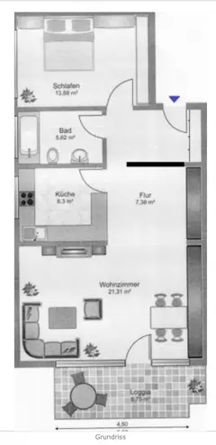 2 Zimmer Wohnung mit 64 m² in Gelsenkirchen – Bild 2