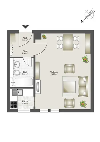 1 Zimmer Wohnung mit 33 m² in München – Bild 11