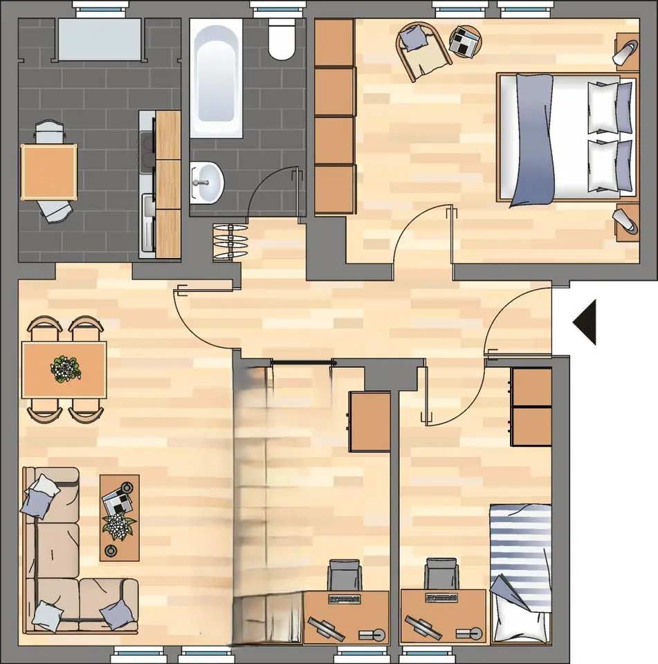3 Zimmer Wohnung mit 63 m² in Wilhelmshaven – Bild 5