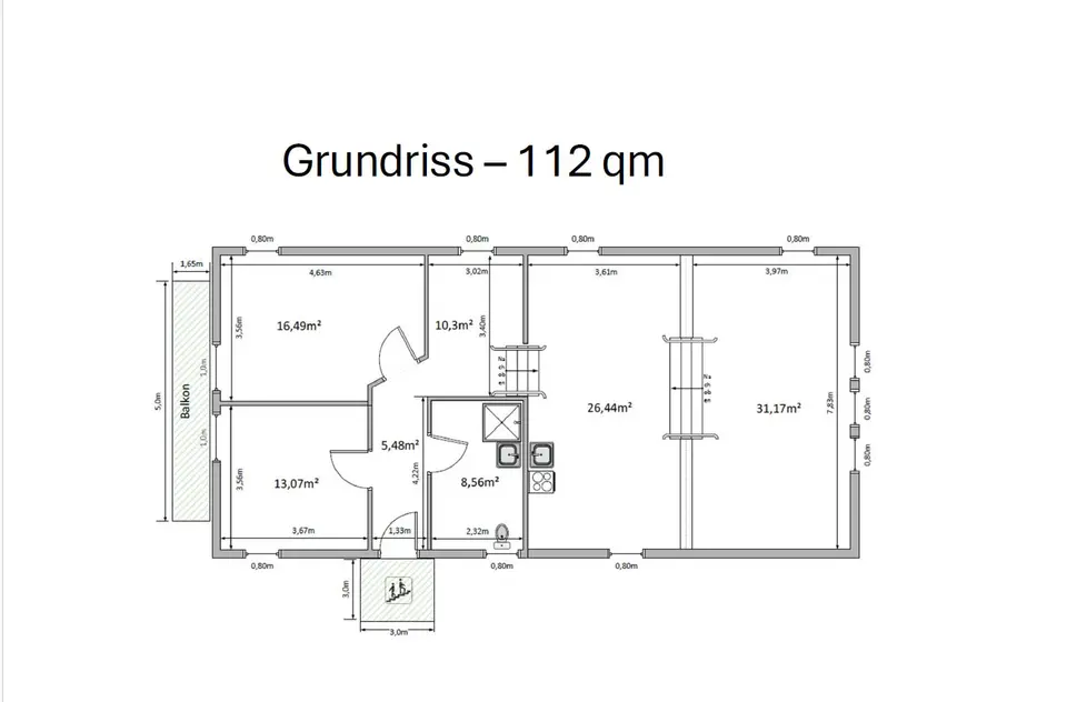 4 Zimmer Wohnung mit 112 m² in Brandenburg an der Havel – Bild 5