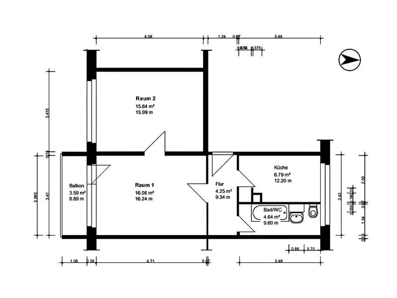 1 Zimmer Wohnung mit 34 m² in Halle (Saale) – Bild 7