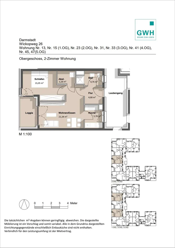 2 Zimmer Wohnung mit 57 m² in Darmstadt – Bild 4