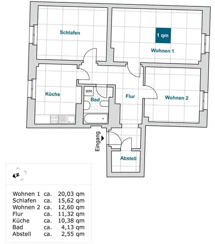 3 Zimmer Wohnung mit 77 m² in Dresden – Bild 2