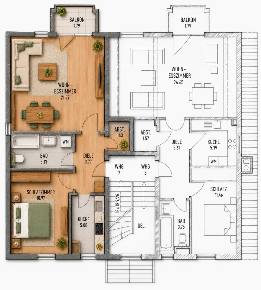 2 Zimmer Wohnung mit 48 m² in Oranienburg – Bild 5