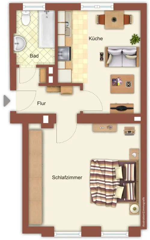 Studio mit 41 m² in Mönchengladbach – Bild 2