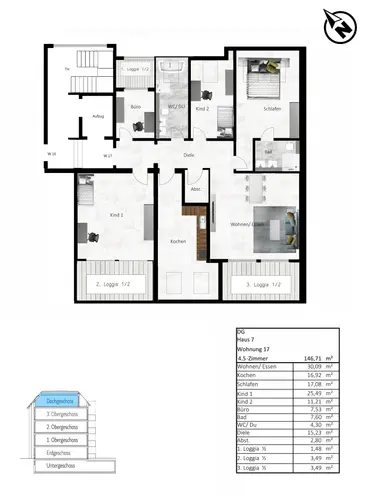 5 Zimmer Wohnung mit 146 m² in Wuppertal – Bild 10