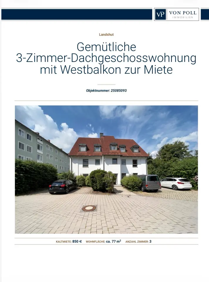 3 Zimmer Wohnung mit 77 m² in Landshut – Bild 2
