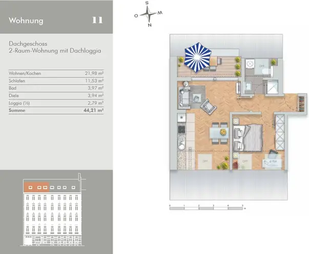 2 Zimmer Wohnung mit 45 m² in Leipzig – Bild 10