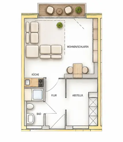 2 Zimmer Wohnung mit 33 m² in Oldenburg – Bild 7