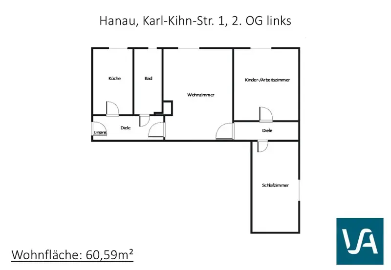 3 Zimmer Wohnung mit 61 m² in Hanau – Bild 8