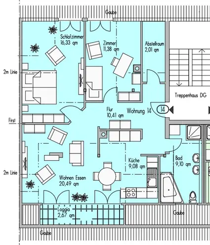 3 Zimmer Wohnung mit 81 m² in Karlsruhe – Bild 10