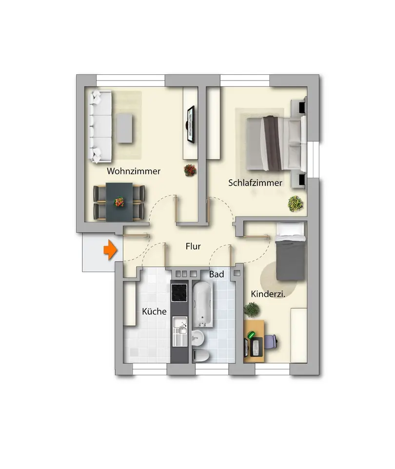 3 Zimmer Wohnung mit 56 m² in Plauen – Bild 7