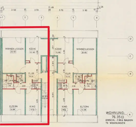 3 Zimmer Wohnung mit 76 m² in Krefeld – Bild 2