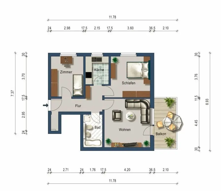 3 Zimmer Wohnung mit 65 m² in Dessau-Roßlau – Bild 10