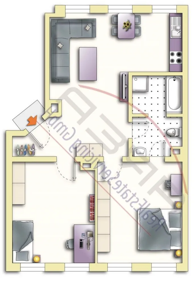 3 Zimmer Wohnung mit 72 m² in Leipzig – Bild 1
