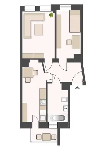 2 Zimmer Wohnung mit 61 m² in Leipzig – Bild 2
