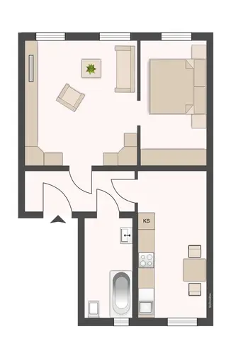 2 Zimmer Wohnung mit 49 m² in Leipzig – Bild 3