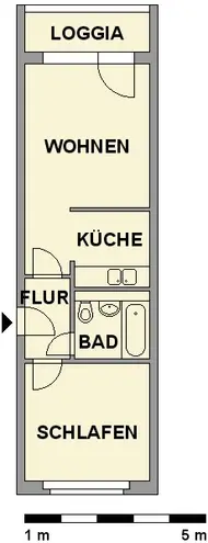 2 Zimmer Wohnung mit 41 m² in Chemnitz – Bild 3