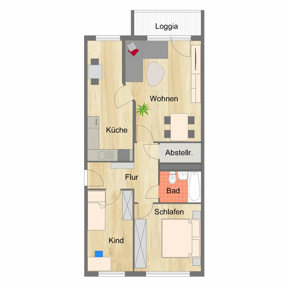 3 Zimmer Wohnung mit 70 m² in Zwickau – Bild 3