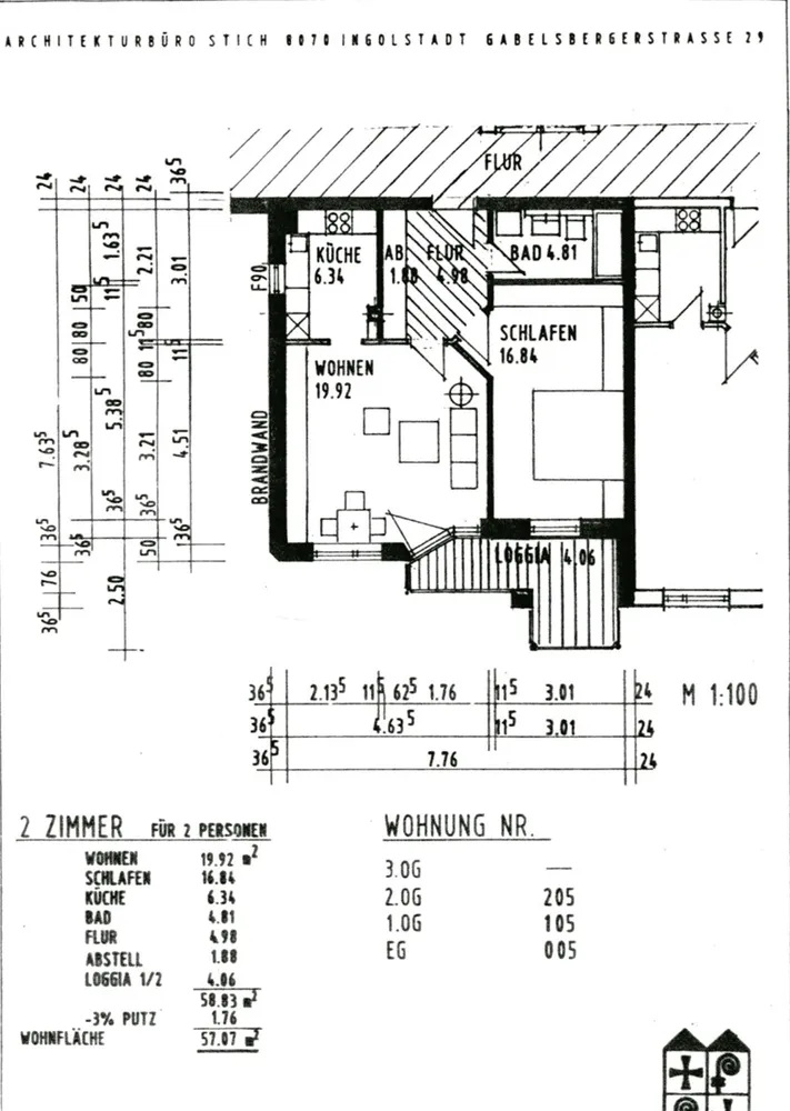 2 Zimmer Wohnung mit 57 m² in Ingolstadt – Bild 2