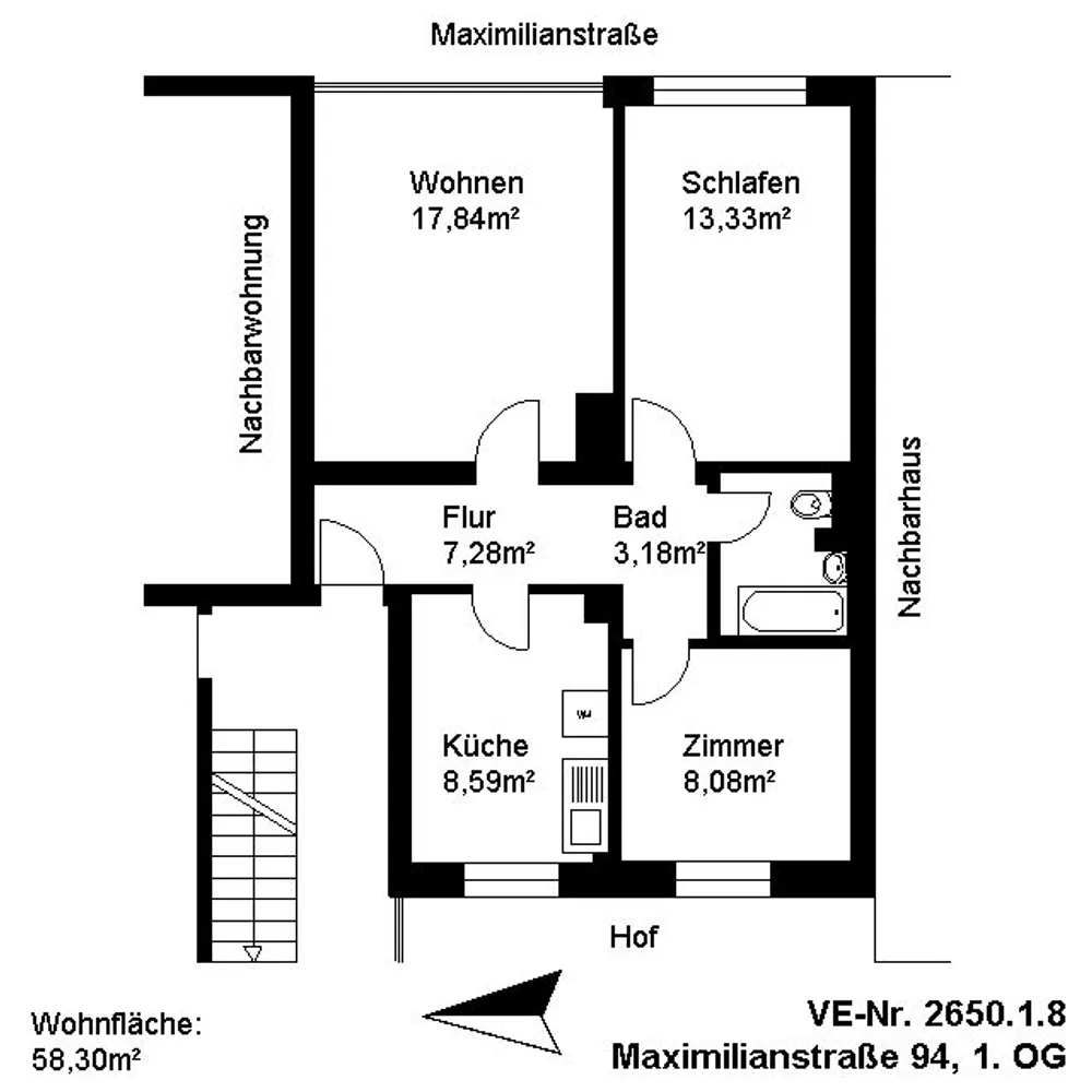 3 Zimmer Wohnung mit 58 m² in Pforzheim – Bild 5