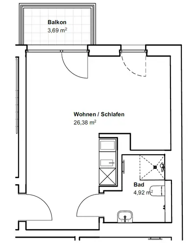 1 Zimmer Wohnung mit 33 m² in Berlin – Bild 9