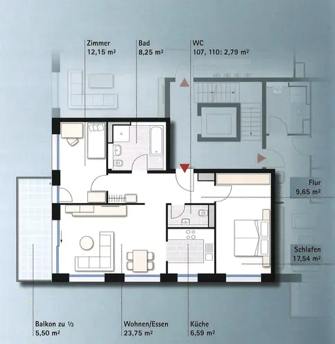 3 Zimmer Wohnung mit 86 m² in Stuttgart – Bild 11