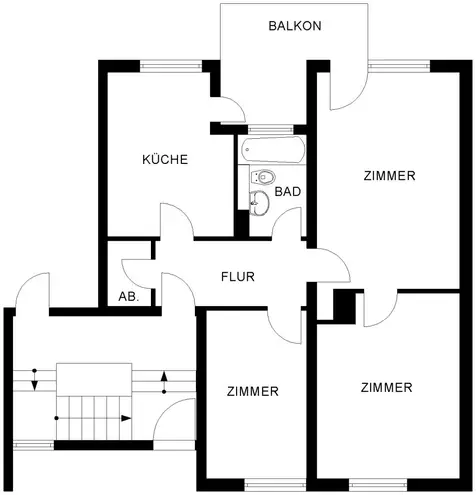 3 Zimmer Wohnung mit 68 m² in Bochum – Bild 2