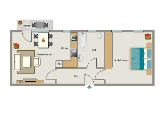 3 Zimmer Wohnung mit 43 m² in Bottrop – Bild 6