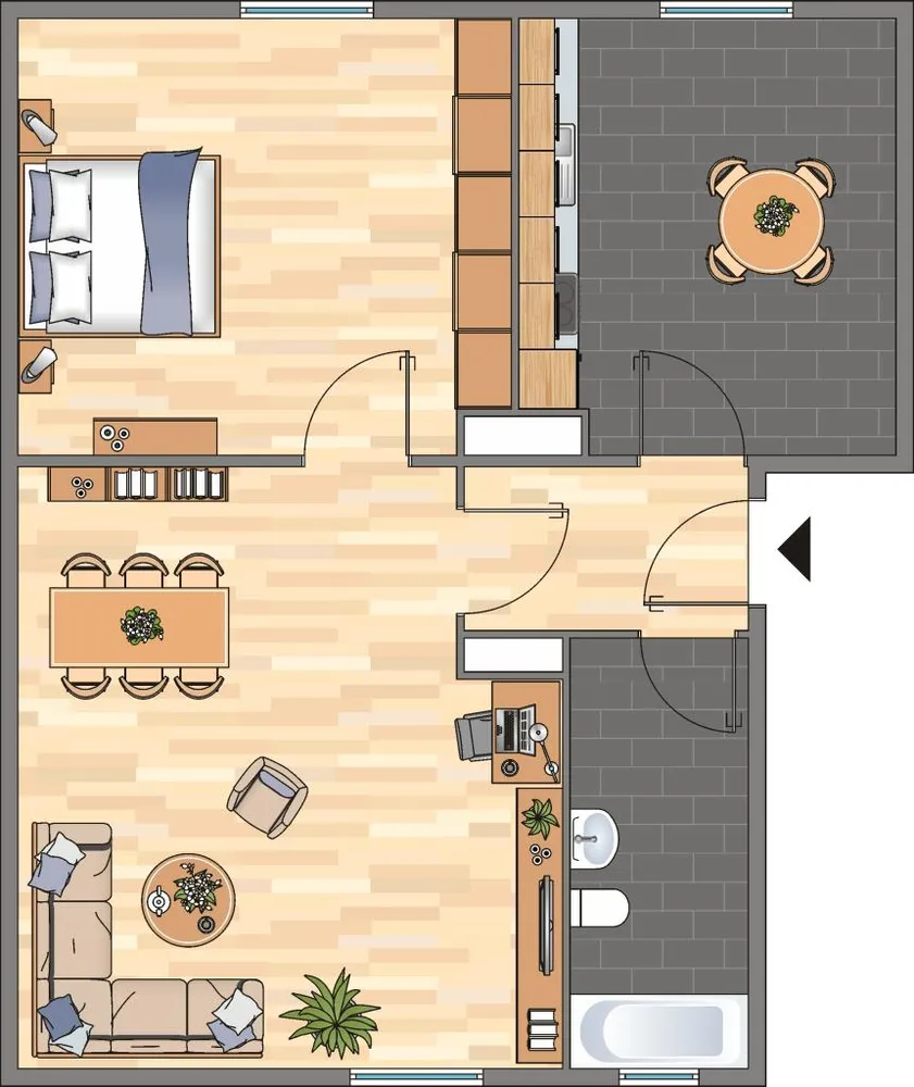 2 Zimmer Wohnung mit 50 m² in Hamm – Bild 2