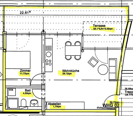 2 Zimmer Wohnung mit 60 m² in Marburg – Bild 7