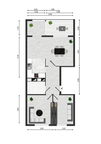 3 Zimmer Wohnung mit 61 m² in Magdeburg – Bild 2