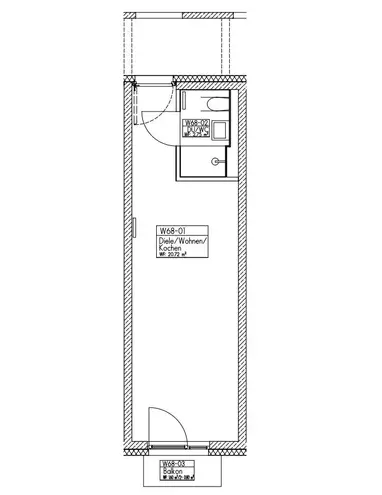 1 Zimmer Wohnung mit 24 m² in Augsburg – Bild 5