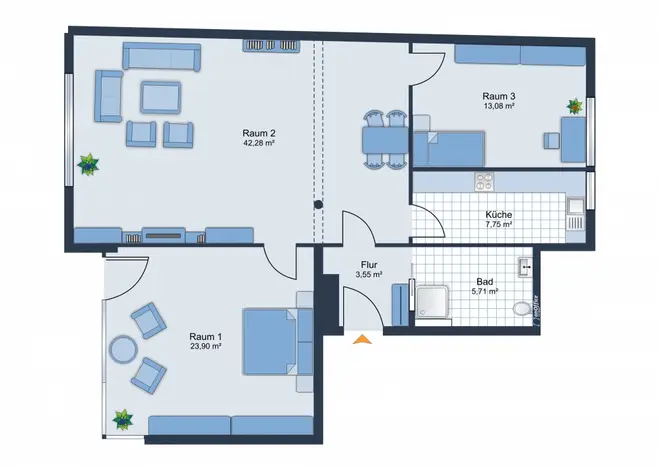 3 Zimmer Wohnung mit 96 m² in Halle (Saale) – Bild 2