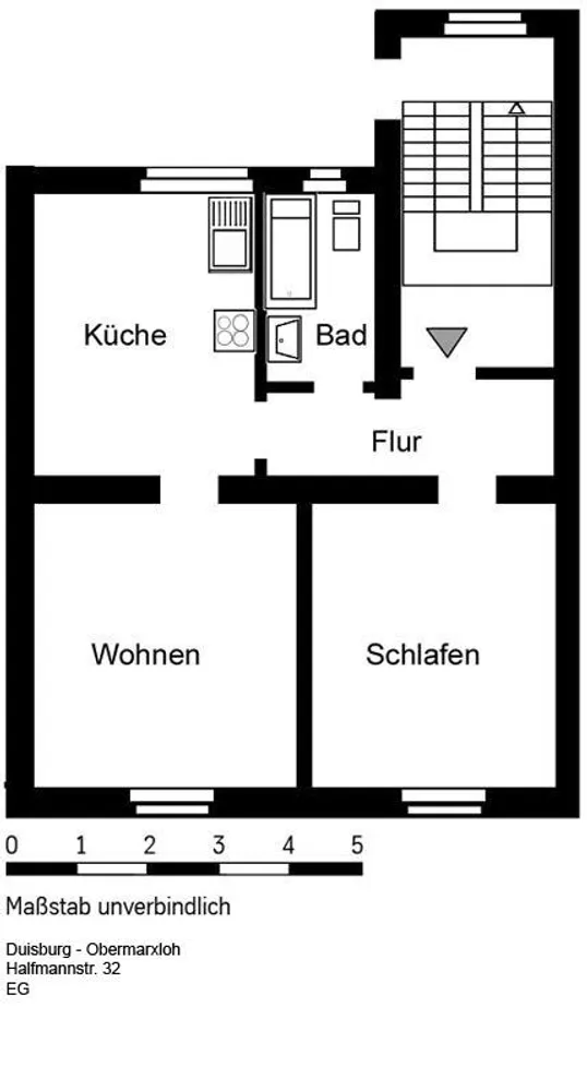 3 Zimmer Wohnung mit 51 m² in Duisburg – Bild 2