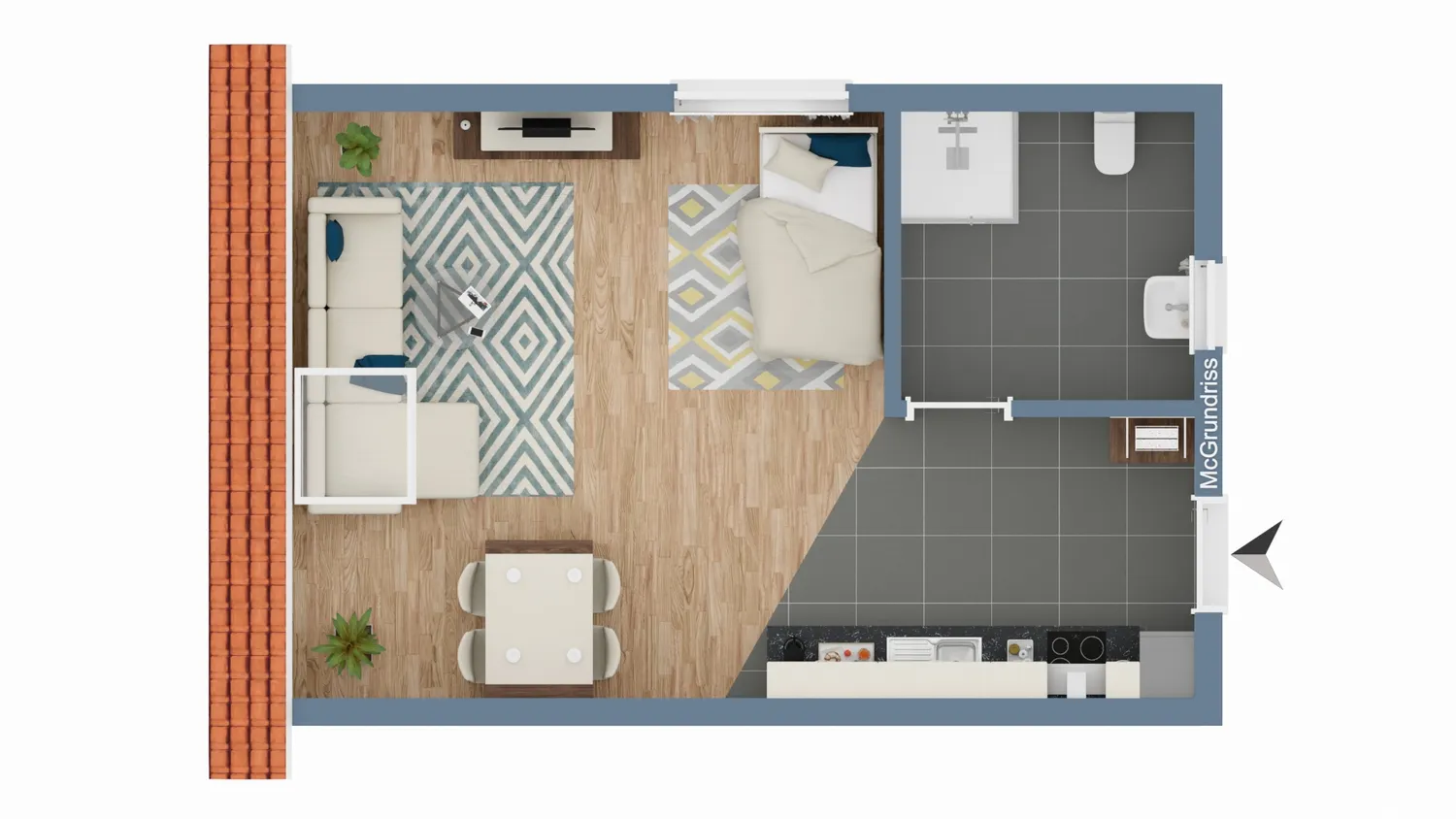 1 Zimmer Wohnung mit 50 m² in Bonn – Bild 2