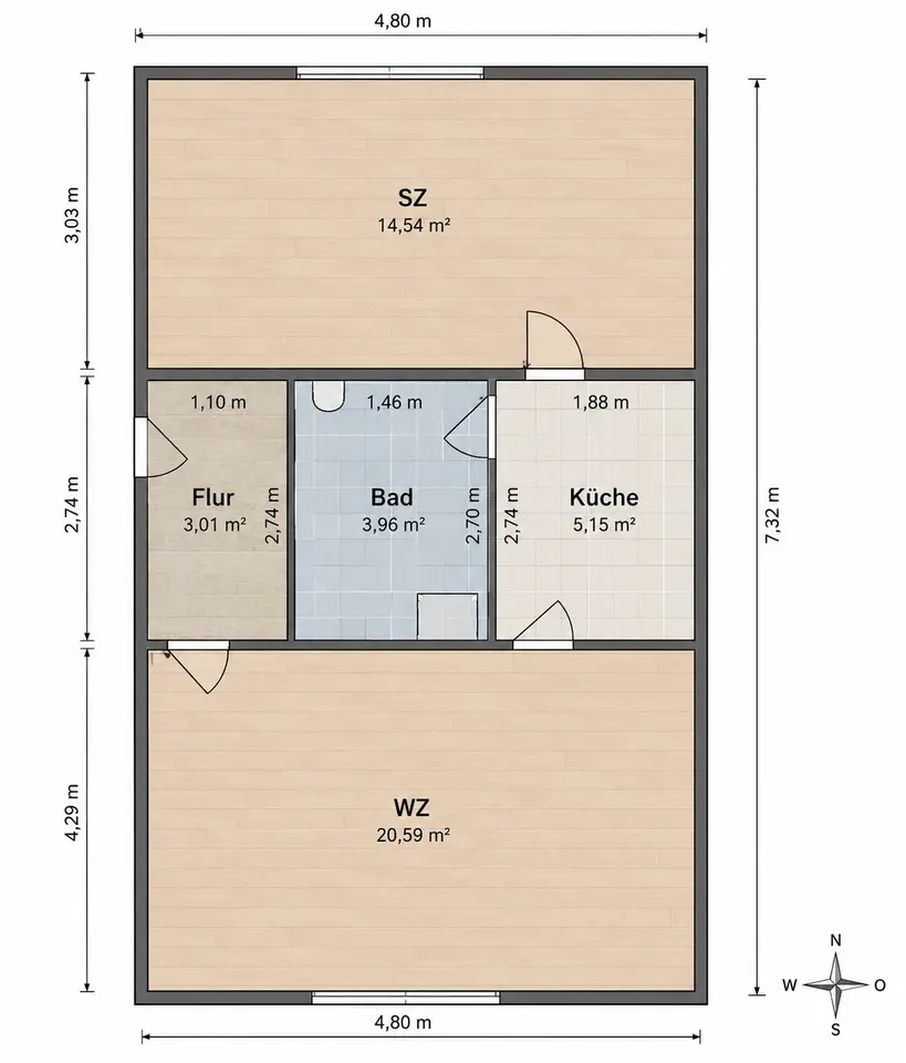 2 Zimmer Wohnung mit 55 m² in Göttingen – Bild 8