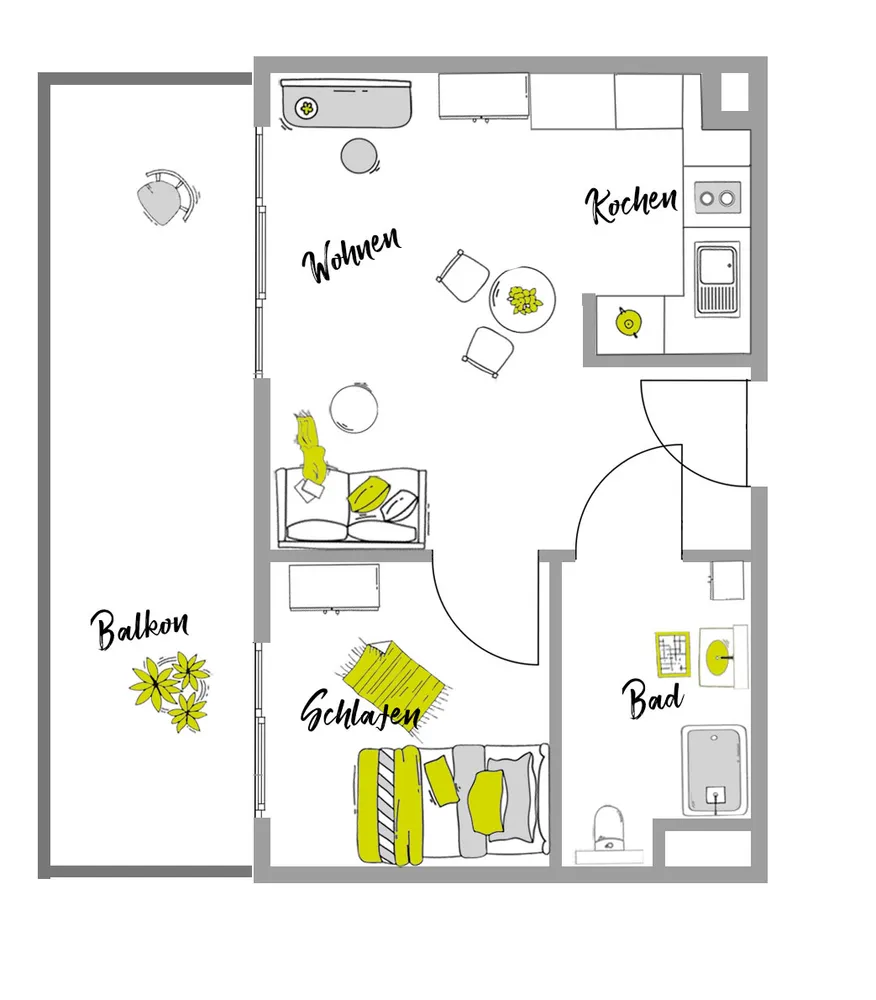 2 Zimmer Wohnung mit 42 m² in Offenbach am Main – Bild 5