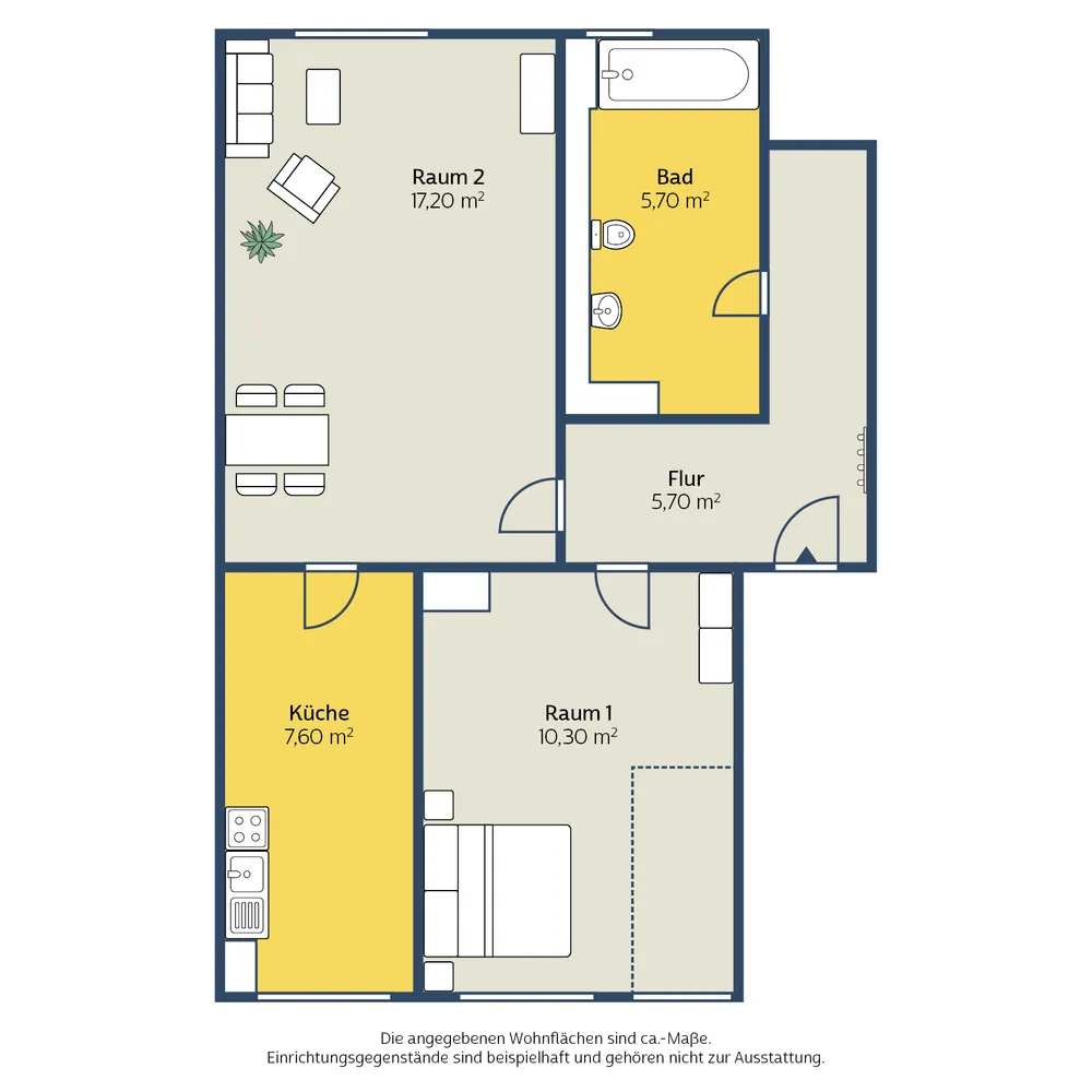 2 Zimmer Wohnung mit 47 m² in Leipzig – Bild 2