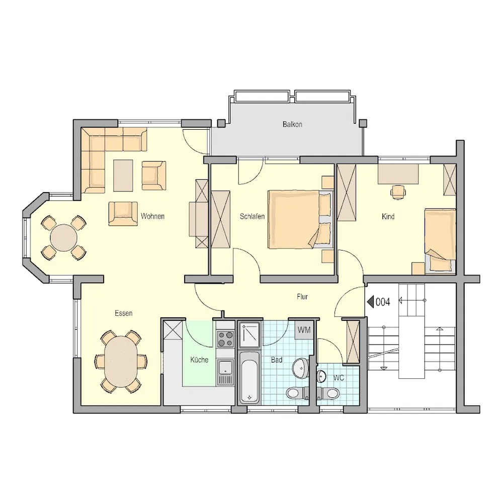 4 Zimmer Wohnung mit 85 m² in Stuttgart – Bild 1