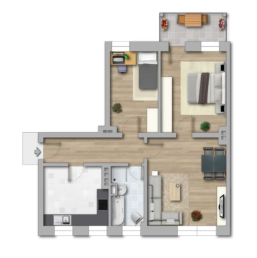 3 Zimmer Wohnung mit 71 m² in Merseburg – Bild 8