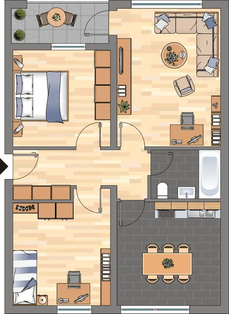 3 Zimmer Wohnung mit 72 m² in Oldenburg – Bild 2