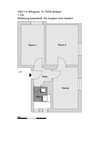 2 Zimmer Wohnung mit 46 m² in Stuttgart – Bild 4
